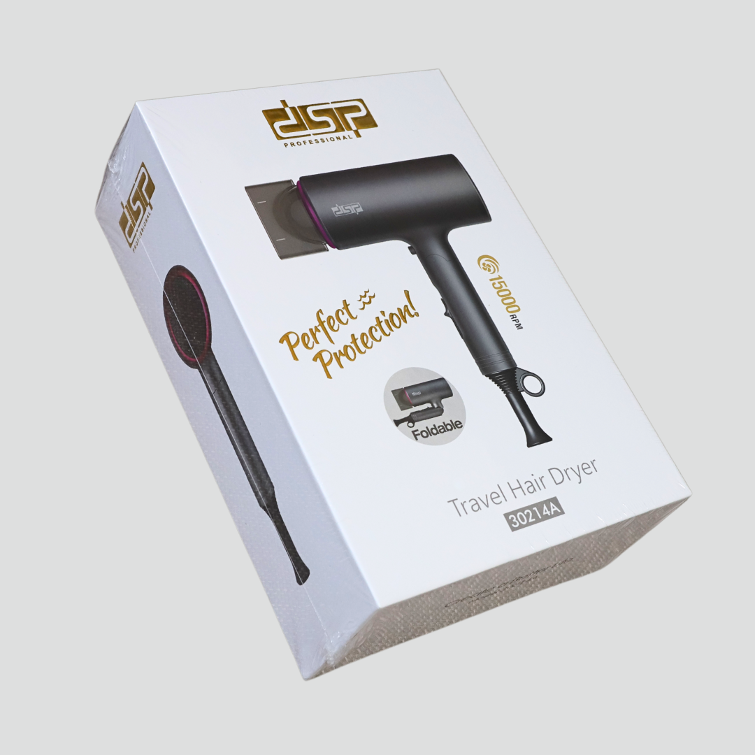 Потужний складний фен DSP 30214А колір Графит, фото 1