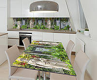 Наклейка 3Д виниловая на стол Zatarga «Греческие сады» 650х1200 мм для домов, квартир, столов DH, код: 6508660