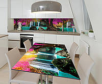 Наклейка 3Д виниловая на стол Zatarga «Тайная купель» 650х1200 мм для домов, квартир, столов, DH, код: 6508799