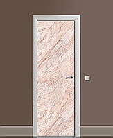 Наклейка на дверь Zatarga «Пудровый мрамор» 650х2000 мм виниловая 3Д наклейка декор самоклеящ DH, код: 6440094