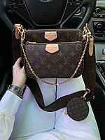 Сумка louis vuitton multi хаки Сумка louis vuitton multi pochette Louis ochoтон multi pochette brown/khaki Коричневый