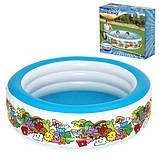 Дитячий круглий надувний басейн (3 повітряні камери, 196-53 см, об'єм: 700л) Bestway 51122, фото 4