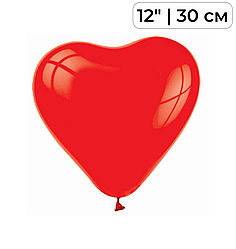 Серце 12" BALONEVI-БЛ пастель червоне