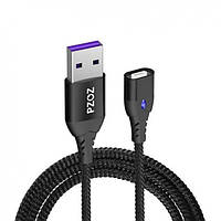 Магнитный кабель для зарядки без наконечника PZOZ 5A 1 м Черный OS, код: 7930817