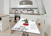 Наклейка 3Д виниловая на стол Zatarga «Милый комплимент» 650х1200 мм для домов, квартир, стол DH, код: 6509794