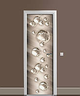 Наклейка на дверь Zatarga «Стальные шарики» 650х2000 мм виниловая 3Д наклейка декор самоклеящ NL, код: 6509944