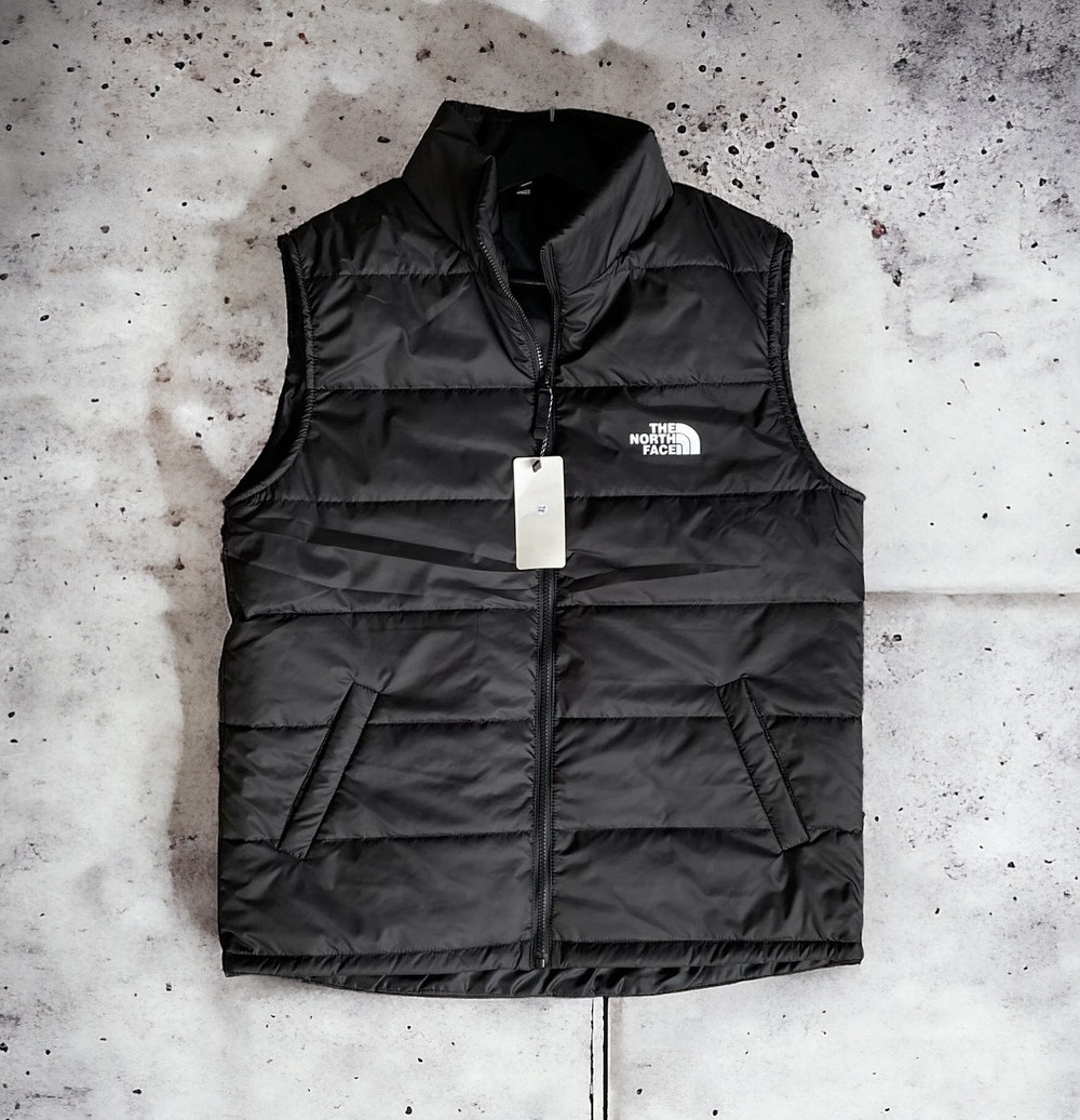 Чоловіча жилетка The North Face (безрукавка) спортивний стьобаний жилет весна-осіньТуреччина чорна. Живе фото