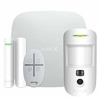 Комплект беспроводной сигнализации Ajax StarterKit Cam Plus с фотофиксацией тревог белый