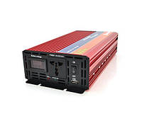 PROinstal Инвертор напряжения NV-4000(2000Вт)+LCD, 12 - 220V, approximated, 1 универсальная розетка, клемм,