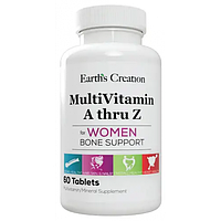 Вітаміни для жінок Earth's Creation Multivitamin A thru Z For Women - 60 таб
