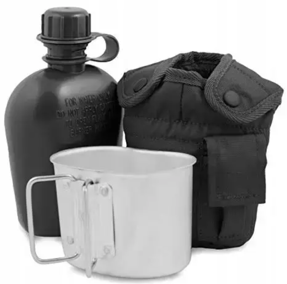Фляга з котелком туристична армейська 3 в 1 з чохлом (котелок, фляга, чохол)