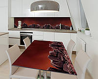 Наклейка 3Д виниловая на стол Zatarga «Шоколадный самородок» 600х1200 мм для домов, квартир, DH, код: 6441281