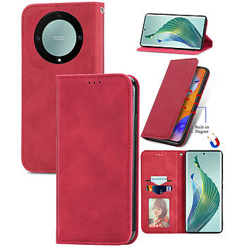 Чохол-книжка Skin Feel Leather Wallet для Honor Magic 5 Lite 5G Red