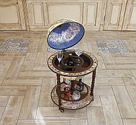 Глобус-бар підлоговий зі столиком карта світу подарунок шефу на День Народження | Діаметр 40 см