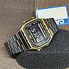Годинники електронні Casio оригінал квадратні чорні наручні з підсвічуванням Касіо Ретро retro vintage A168WEGB-1B, фото 4