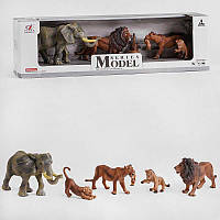 Набор животных Q 9899 D 45 "Дикие животные", 5 фигурок животных, в коробке irs