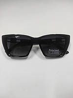 Сонцезахисні окуляри жіночі очки чорні від сонця Polaroid Жіночі сонцезахисні окуляри кішечки з градієнтом