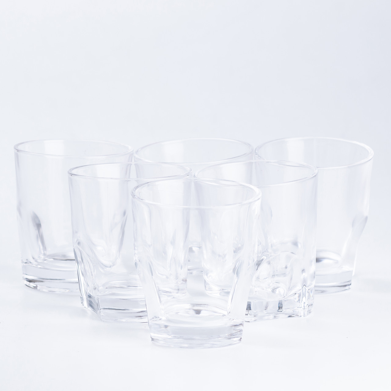 Набір склянок 6 штук для води та соку 250 мл скляний прозорий