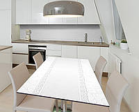 Наклейка 3Д виниловая на стол Zatarga «Кружевной раннер» 600х1200 мм для домов, квартир, стол DH, код: 6442612