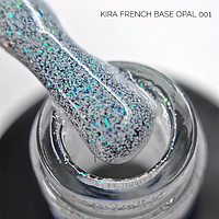 Каммуфлирующая база Kira Nails French Base Opal 001, 15 мл