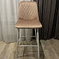 Барні стільці з оббивкою на замовлення Troy без поворотного механізму з металевими ніжками для невеликої кухні, фото 7