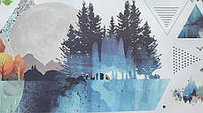 Вінілові наклейки на стіну Пейзаж ліс олені (лист 60 х 90 см) Б77-2 QY-AB, фото 3