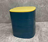 Скринька для зберігання ювелірних виробів і біжутерії з дзеркалом синя 4 відділення A-Plus ZX-90 SC, код: 8332356, фото 3