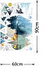 Вінілові наклейки на стіну Пейзаж ліс олені (лист 60 х 90 см) Б77-2 QY-AB, фото 9