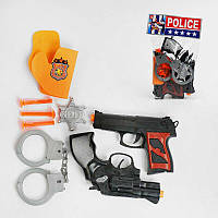Поліцейський набір 25-33 2 пістолети, наручники, жетон, силіконові патрони, в пакеті irs
