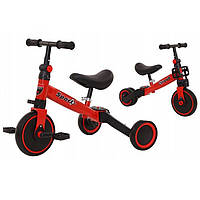 Беговел детский велосипед трехколесный Kipps 4в1 велобег Красный