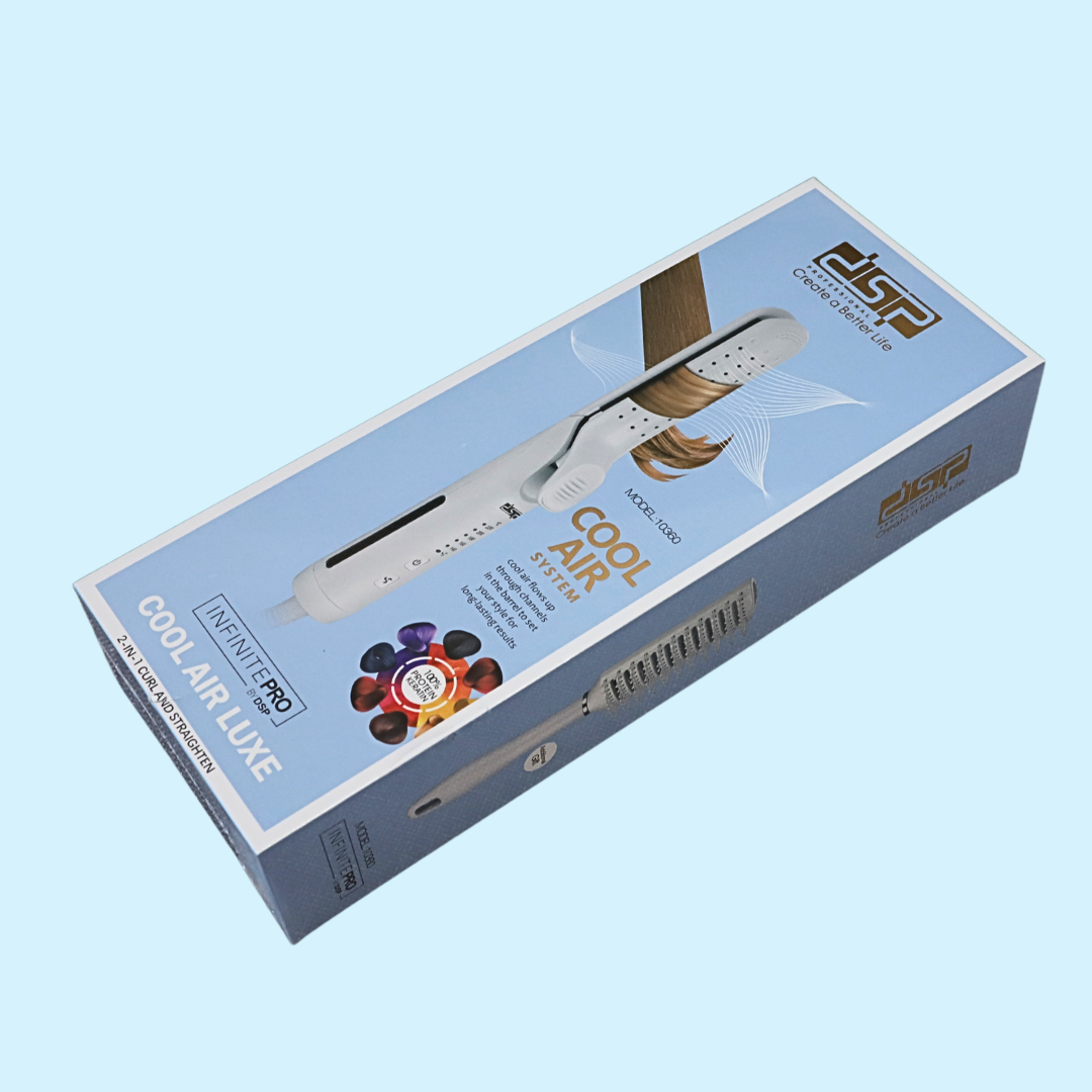 Щипці для завивки та випрямлення Cool Air Luxe 2 в 1 DSP 10360 Праска для створення красивого укладання, фото 1