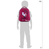 Рюкзак шкільний Kite Hello Kitty каркасний для початкової школи на зріст 130-145 см,  38х29х16 см, 995 г, HK18-531M, фото 3