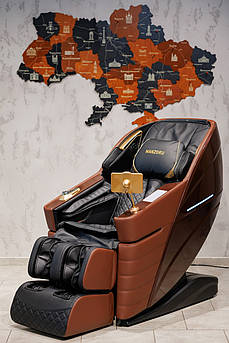 Крісло масажне Manzoku Credo Brown 3D (Безкоштовна доставка!)