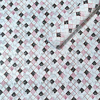 Самоклеющаяся пленка розовая мозаика 0,45х10м SW-00001233