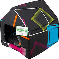 Домик для собак и кошек Lucky pet Джесси 2 Геометрия 34x39x38 см Разноцветный (4820224211992) NL, код: 7997996