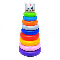 Пирамидка пластиковая "Котик" (8 колец) Toys Shop