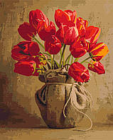 Картина по номерам BrushMe Букет домашних тюльпанов 40х50см BS52656 GR, код: 8263596