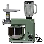 Кухонна машина Grunhelm GKM0023M 1800 Вт 5 л 6 швидкостей Потужна м'ясорубка Блендер стаціонарний