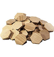Деревянная мозаика для создания декоративных элементов своими руками Шестиугольник диагональ 4 см ребро 2 см