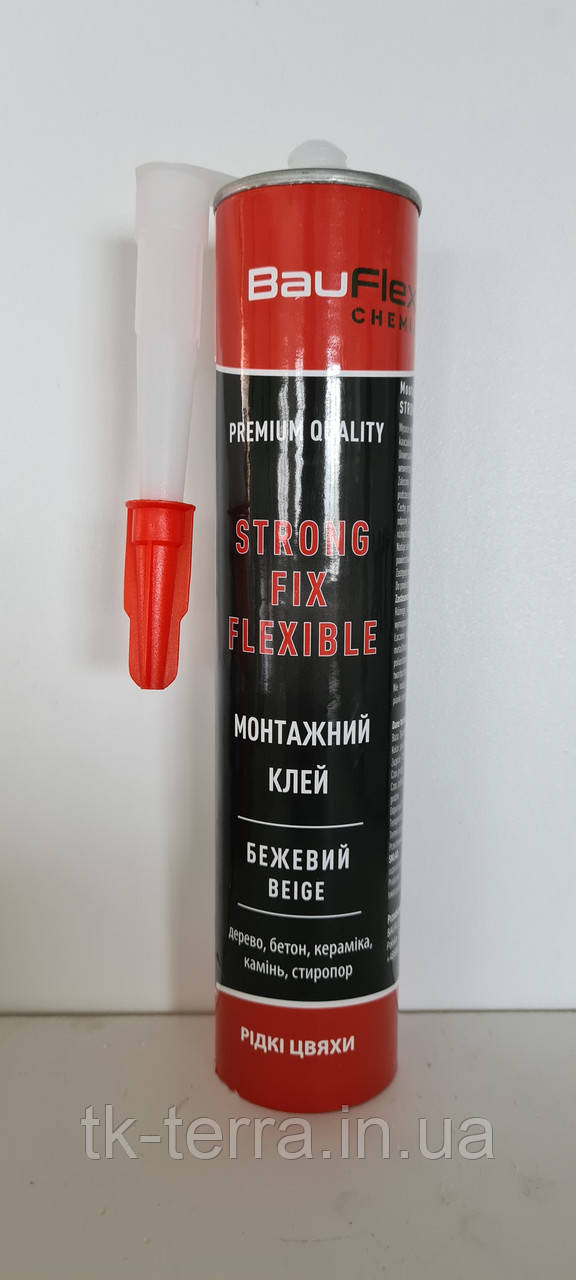 Клей монтажний BAUFLEX Strong fix flexible (бежевий) 300мл.