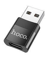 Перехідник Hoco UA17 USB2.0 (USB Male to Type-C female) USB2.0 Black