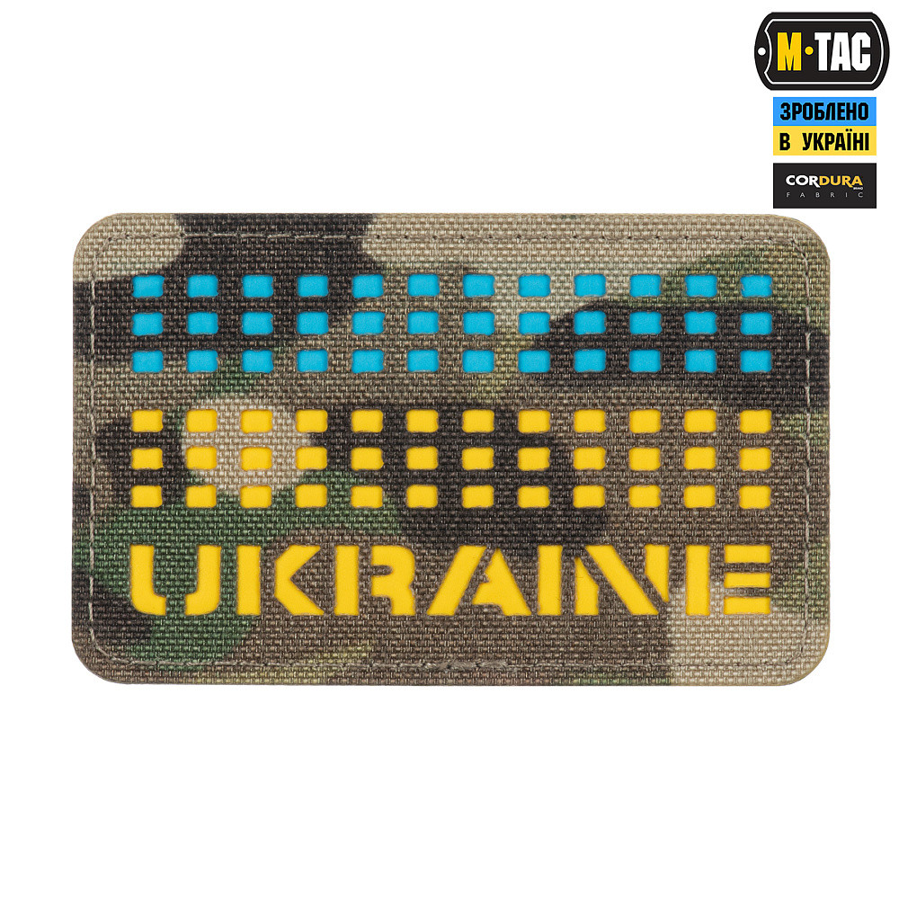 M-Tac нашивка Ukraine Laser Cut Multicam/Yellow/Blue/GID