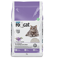 RoCat Cat Litter Lavender Бентонитовый наполнитель для кошачьего туалета с ароматом лаванды 5 л