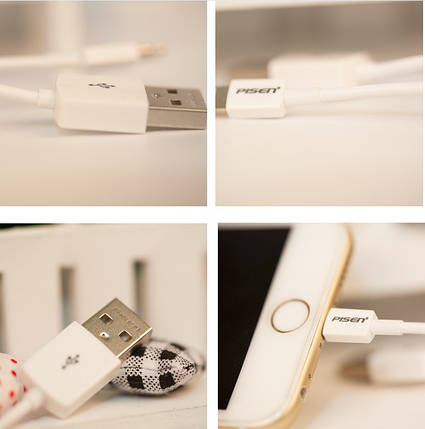 Кабель-зарядка Lightning USB 2.0 Pisen для iPhone, фото 2