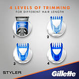 Бритва тример Gillette Fusion5 ProGlide Styler 4 в 1 (1 касета + 3 насадки) 02585, фото 4
