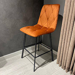 Барні стільці без регулювання висоти Kruz із оббивкою на замовлення велюр тканина екошкіра з металевими ніжками