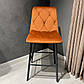 Барні стільці без регулювання висоти Kruz із оббивкою на замовлення велюр тканина екошкіра з металевими ніжками, фото 4