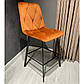 Барні стільці без регулювання висоти Kruz із оббивкою на замовлення велюр тканина екошкіра з металевими ніжками, фото 5