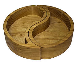 Свічник з дерева Інь та Янь Проміс-Плюс, 130 мм