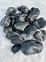 Декоративный камень Черная мраморная галька 20-40 мм, 25 кг